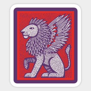 Mythical Winged Lion | Guardian Spirit Graphic Sticker